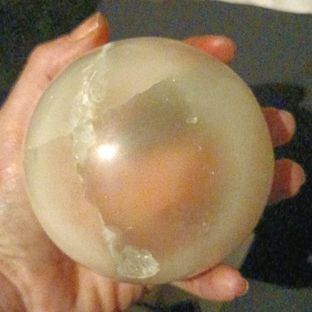Massive selenite crystal ball